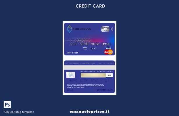 modello mastercard Amrahbank Azerbaigian in stile verificato
